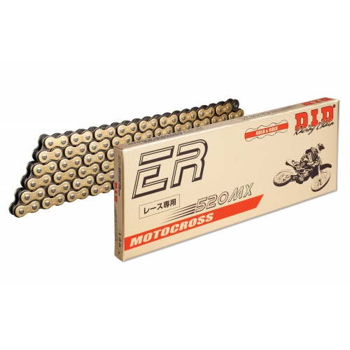 DID #520 MX Racing Chain 120L RJ - Clip GOLD&BK