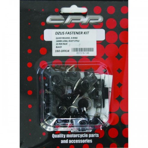 Dzus Clips Quick Rlease 14mm 10 pk Black