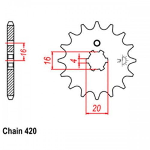 Front Sprocket YAMAHA KAWASAKI 420