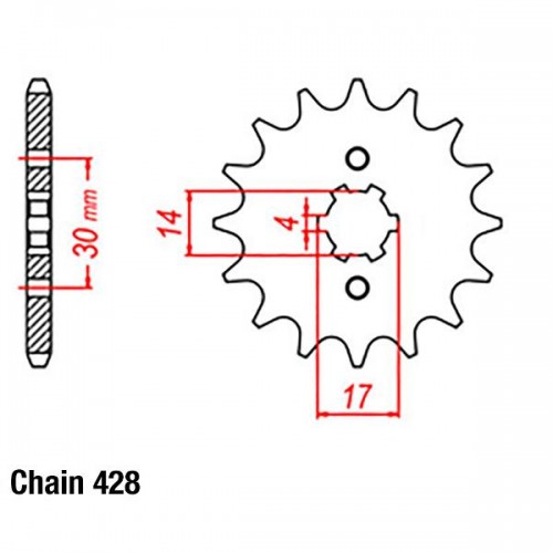 Front Sprocket HONDA 428 31-043-14
